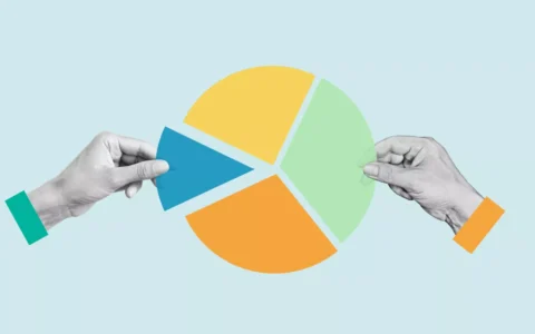 Hero image showing illustration of two hands holding a pie chart.